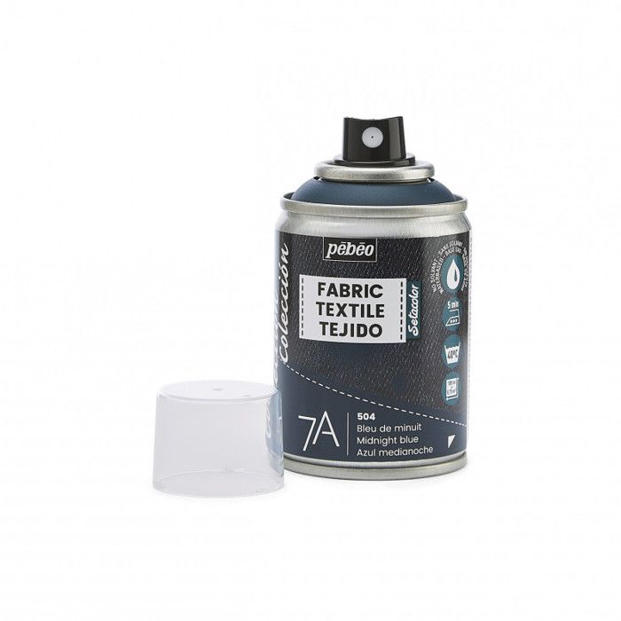 Bombe De Peinture - Tissus - Textile - Bleu De Minuit - Sans Solvant - Pébéo - 100ml