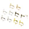 10 Pieces Clip On Earring Converter with Easy Open Loop for DIY 12mm