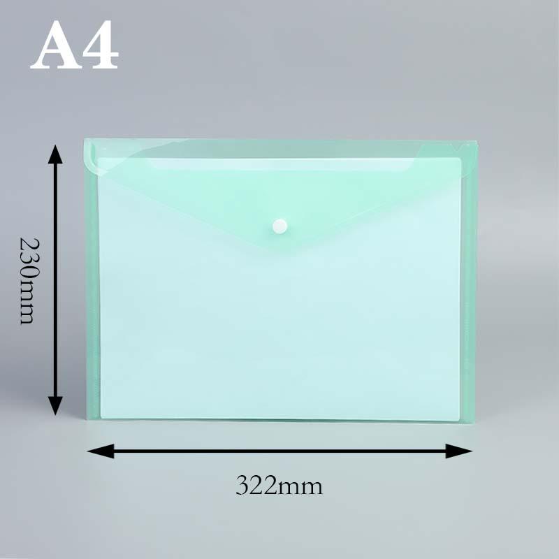 Custom Transparent File Bags with Cartoon Design and Snap Button Closure - A4 & A5 Sizes