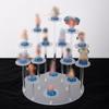 Round Cupcake Stand Premium Acrylic Cupcake Display Stand Cupcake Tray for Party Jewelry On Wedding Birthday Holiday