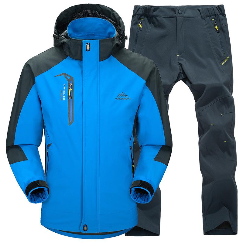 Men's and Women's Winter Soft Shell Fleece-Lined Waterproof Windproof Trousers