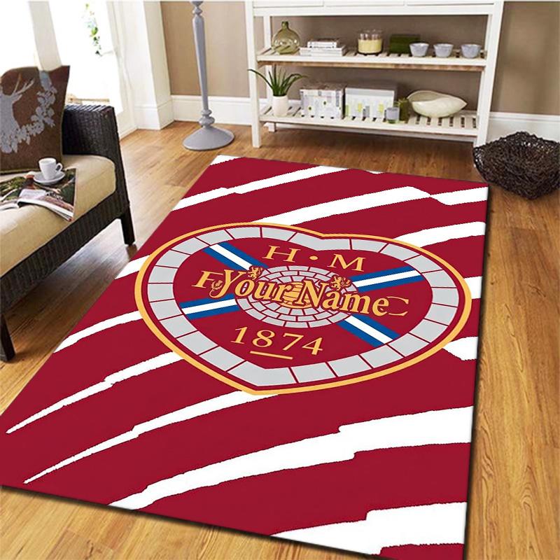 Heart Football Custom Name Carpet Rug For Living Room Bedroom Home Sofa Decoration Kids Play Nonslip Floor Mat