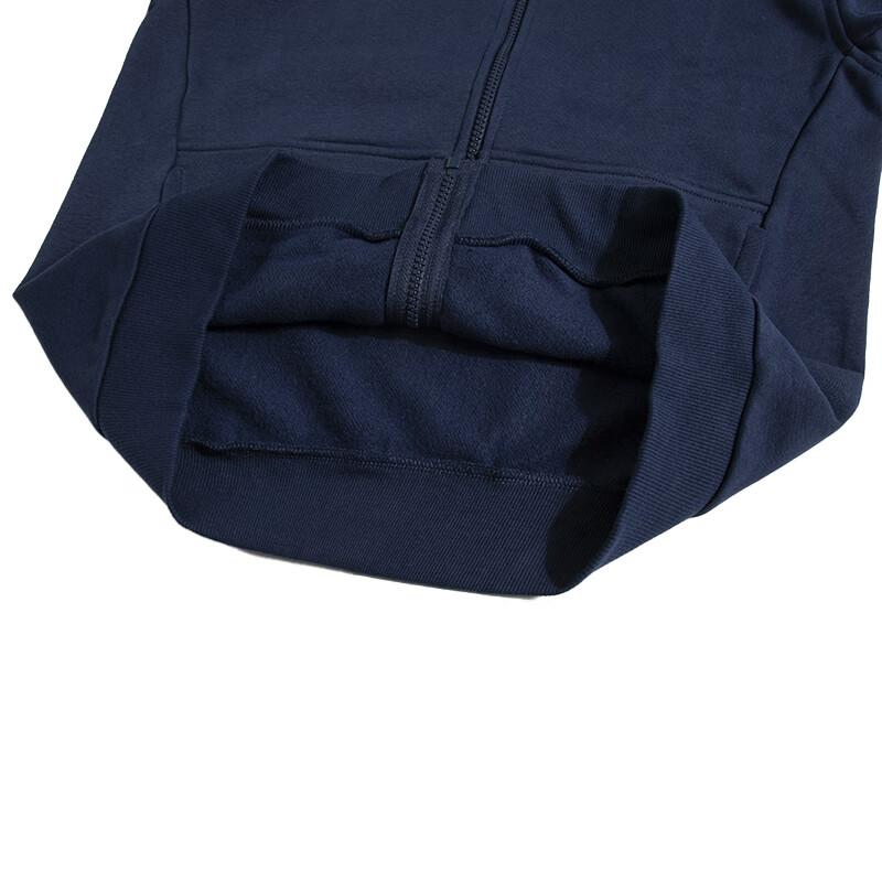 Nike Jacket Kids Logo Embroidered Hooded Zipper Long Sleeve Kids Jackets Navy-Blue FD3017-410