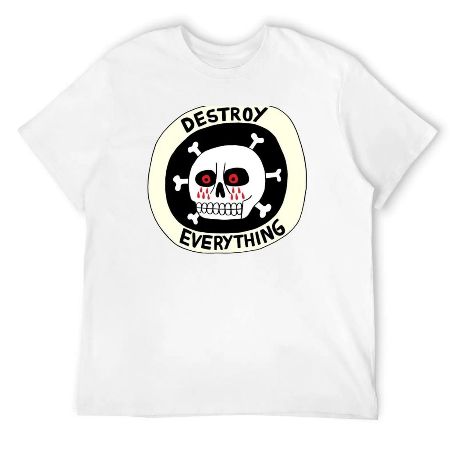 DESTROY EVERYTHING T-Shirt luxury designer boys animal print heavyweights rapper graphic tees mens graphic t-shirts hip hop S