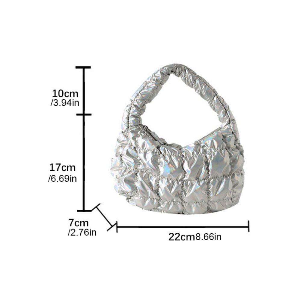 Mini Cloud Bubble Handbag Nylon Underarm Bag Sweet Pleated Cloud Bag  Office Worker