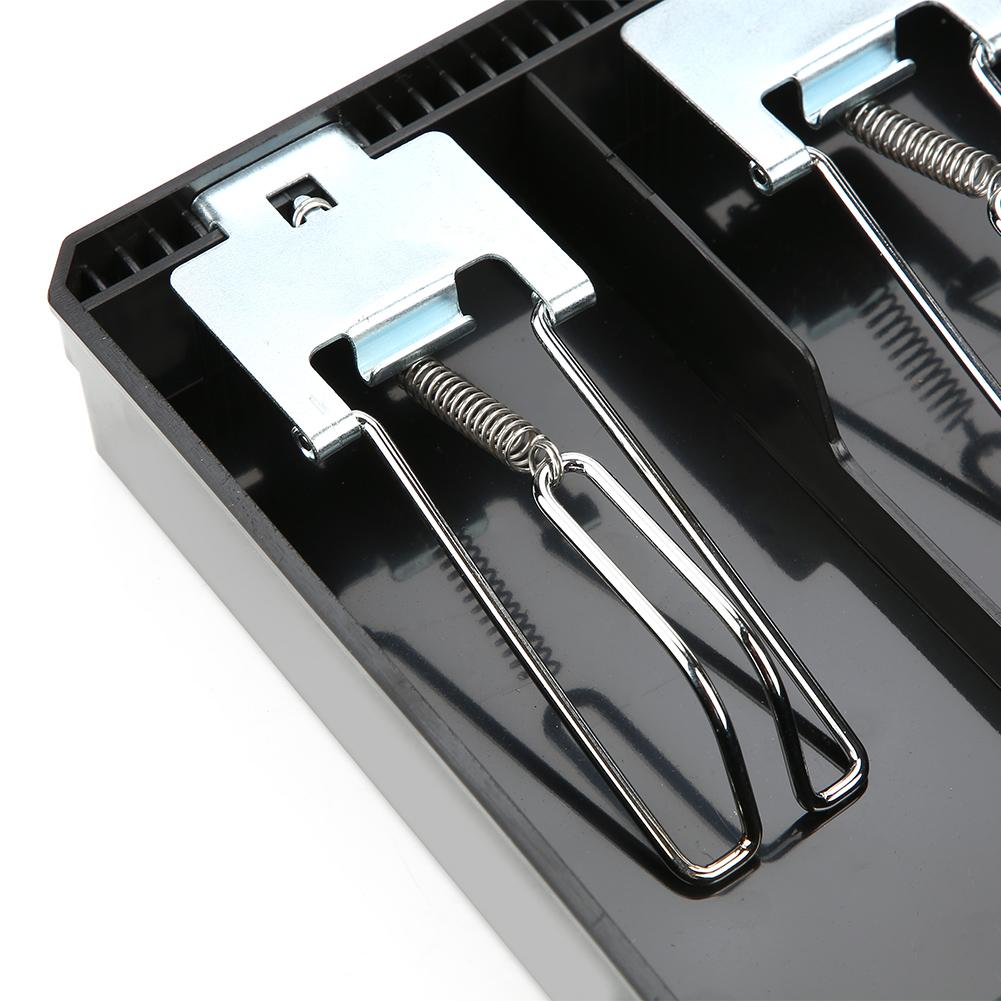 Cash Drawer Register Insert Tray Replacement Cashier Three Box with Metal Clip(black)