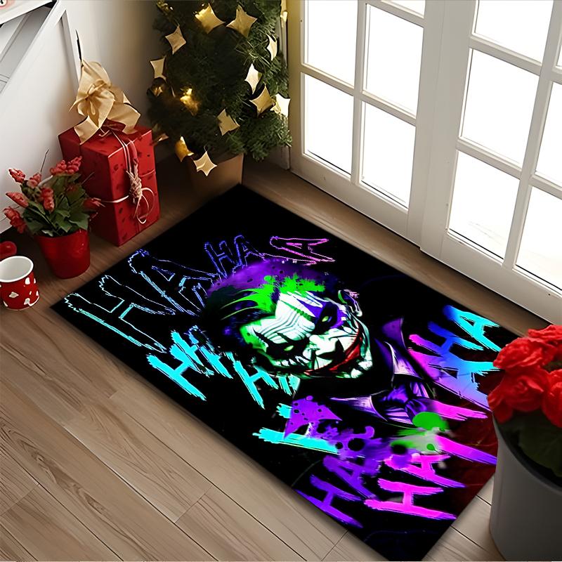 JOKER Print Area Rug, Multi-functional Office Chair Sofa Carpet, Easy Clean Carpet for Home and Living Spaces