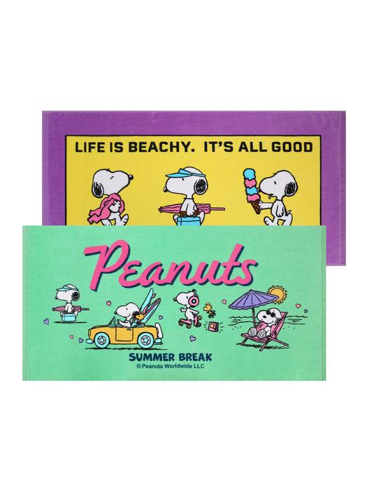 Songwol Towel Snoopy Vacation + Life 50 Beach Towel (2 pieces) Vacation 1P + Life 1P
