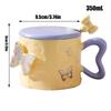 Butterfly Cups For Women 350ml Ceramic Pretty Coffee Cups Decorative Drinkware Tableware With Handle Lid Beautiful Design For