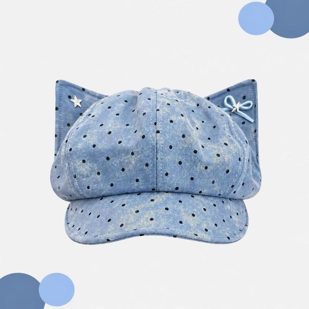 Star Denim Beret Cap Bowknot Newsboy Caps New Baseball Hat Women