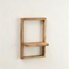 Decorative Wooden Wall Shelf Square Storage Rack Versatile Plant Display Rack  Flower Vases