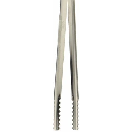 Endo Shoji Tongs, Silver, 240mm, Professional-Grade, Thick Charcoal Tongs, BSM01240
