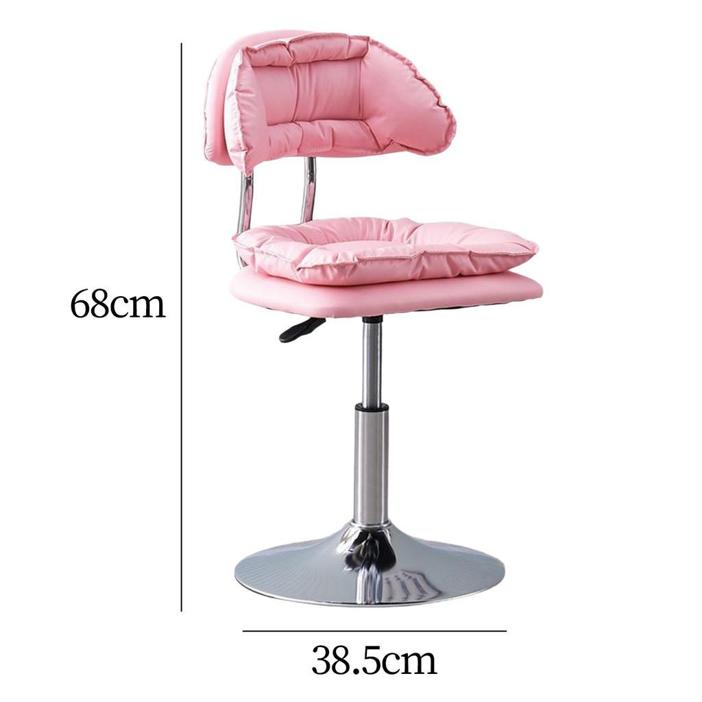 Adjustable Bar Stool with Padded Backrest for Home Kitchen Counter