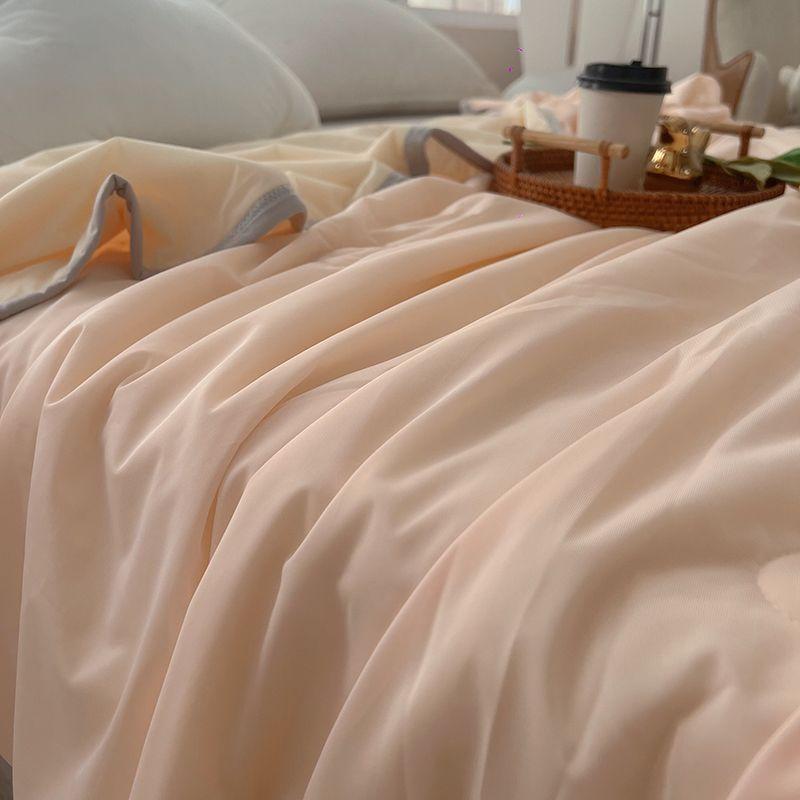 

Легкое роскошное серое прохладное шелковое летнее одеяло, для двух человек, можно стирать, чтобы вздремнуть, тонкое одеяло для студентов, односпальное одеяло с кондиционером 110x150cm