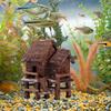 Aquarium Micro Landscaping Ornaments Ceramic House Thatched Hut Bamboo Building Fish Tank Decoration