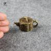 Classical Bronze Bamboo Tea Pet Finger Teapot Tea Pet Small Pocket Tea Set Incense Burner Ornaments Beautiful Table Home Deco