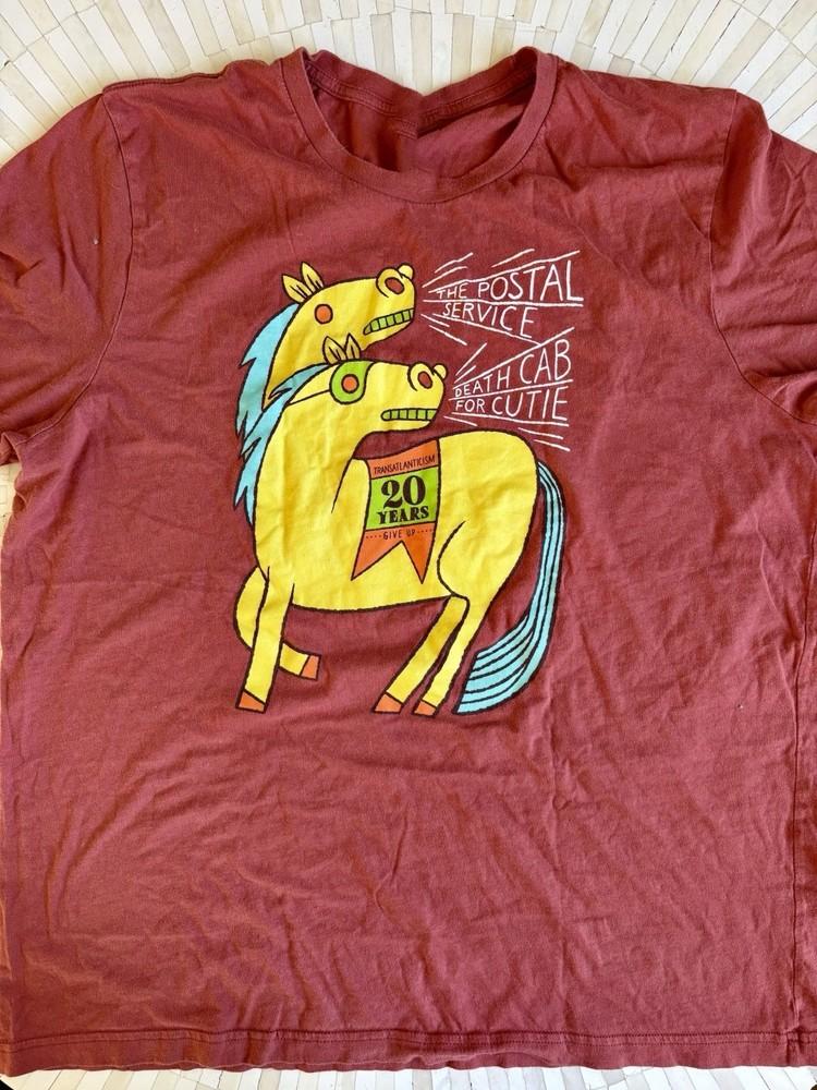 VTG Death Cab for Cutie x The Postal Service 20th T-Shirt BO285 Unisex T-Shirt XXXXL