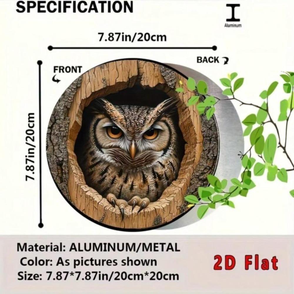Vintage Owl Metal Wall Art Rustic Home Decor Kitchen Living Room