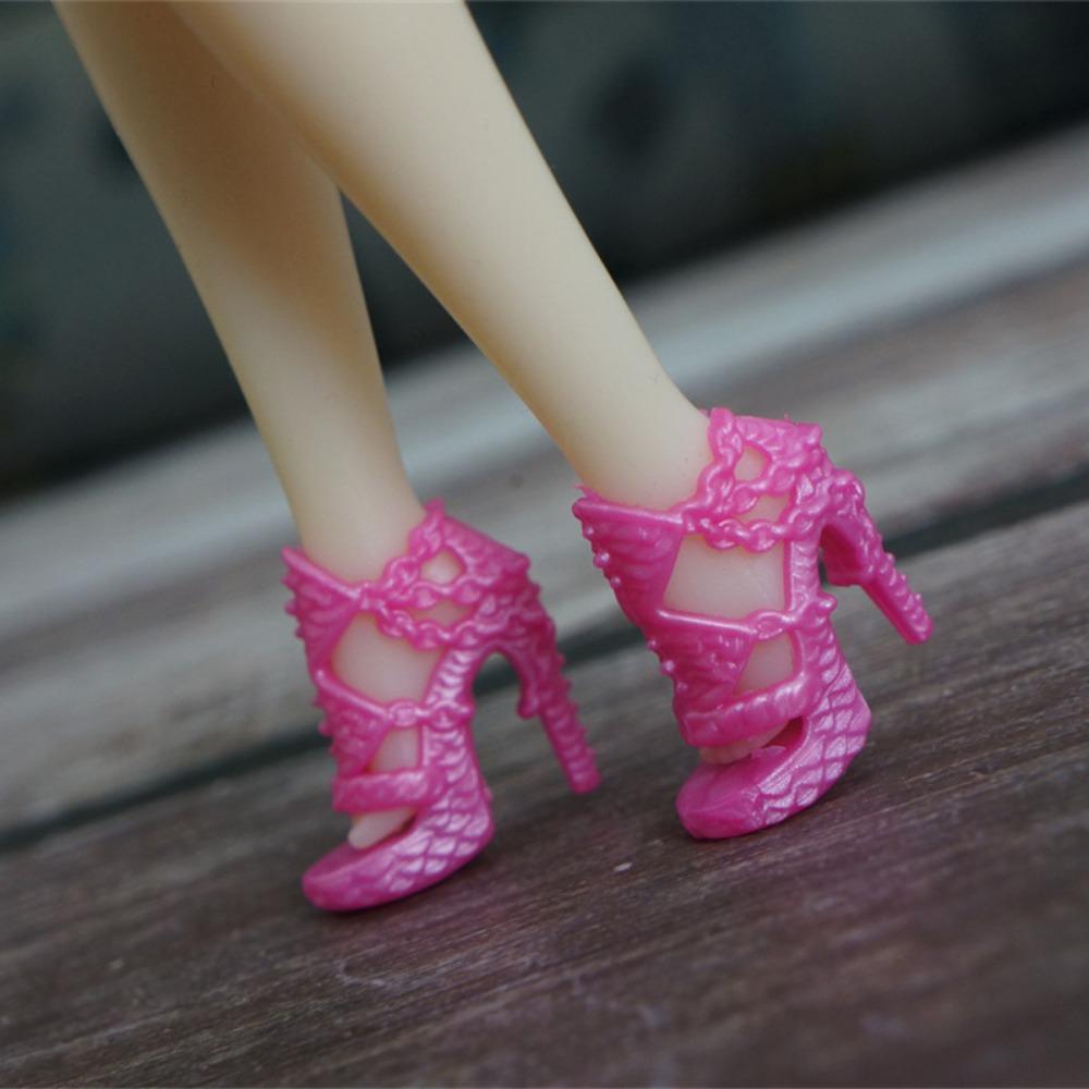 Fashion 1/6 Doll Sippers Shoes Plastic Shoes Clothes Accessories  Fit Foot Length 2cm Dolls