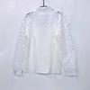 GMXIA Spring Summer Hollow V-neck Design for A Niche Chic Women's Shirt