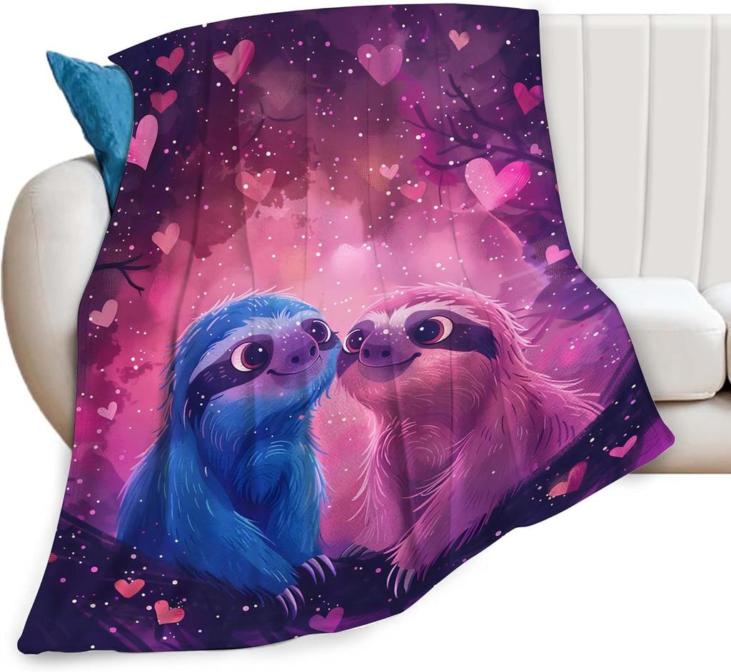 Horse Blanket Cute Horses Flowers Decor Throw Blanket Gifts for Animal Lover Warm Soft Plush Lightweight Fleece Flannel Blanket