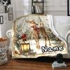 Winter Wonderland Deer Home Customize Your Name Blankets Cozy Soft Lightweight Allseason Multipurpose Blanket For Picnics Sofas Offices Beds Living