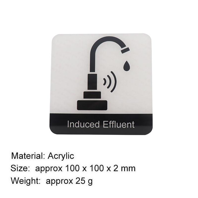 

Acrylic Creative Signage Induced Effluent Sign Wall Label Sticker Warning Badge for Households Shopping mall Restrooms Hospitals School Airports Hotel black