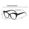Stilvolle polygonale Blaulichtfilter-Alterssichtbrille für Damen, trendige Cat-Eye-Dekorlesebrille mit Dioptrien +1.0 bis +4.0