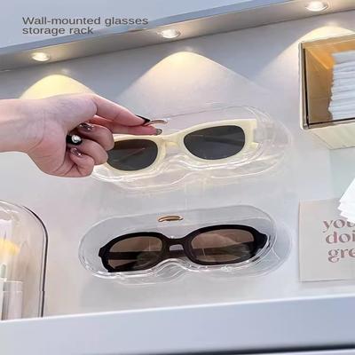 Punch-free Glasses Storage Rack Wall Mounted Sun-glasses Display Holder Wardrobe Decoration Storage Box Sunglass Organizer