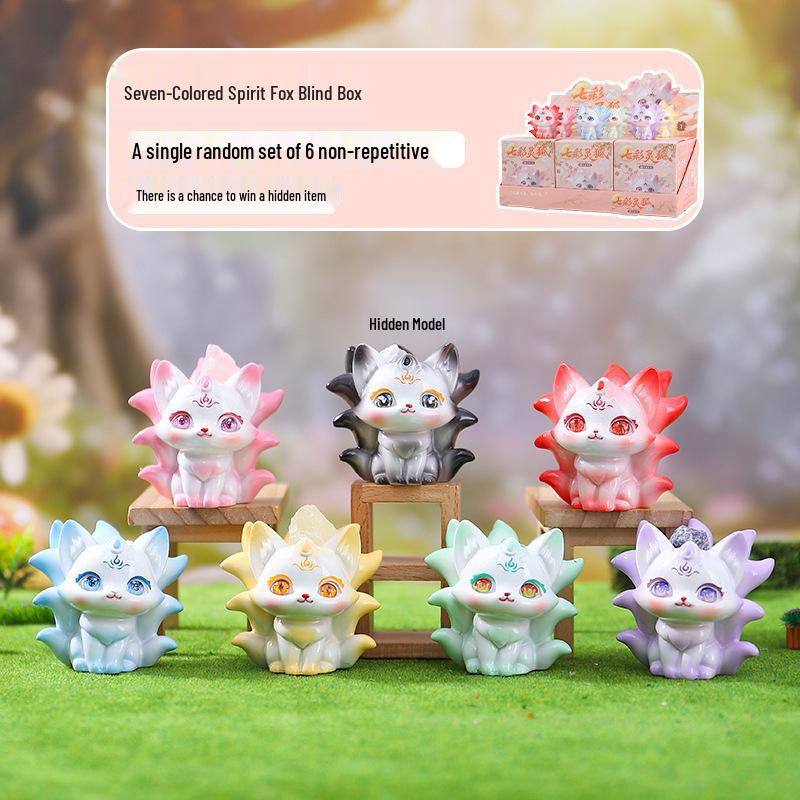 Nine-Tailed Fox Resin Blind Box: Chinese Style Desktop Ornament & Festival Gift