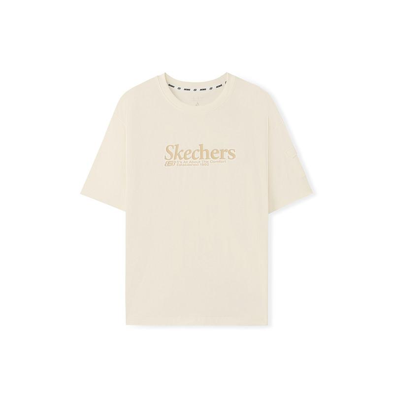 Skechers Loose Fit Round Neck Pullover Short Sleeve Comfortable Breathable T-Shirt Men tops L226M004-0074 S