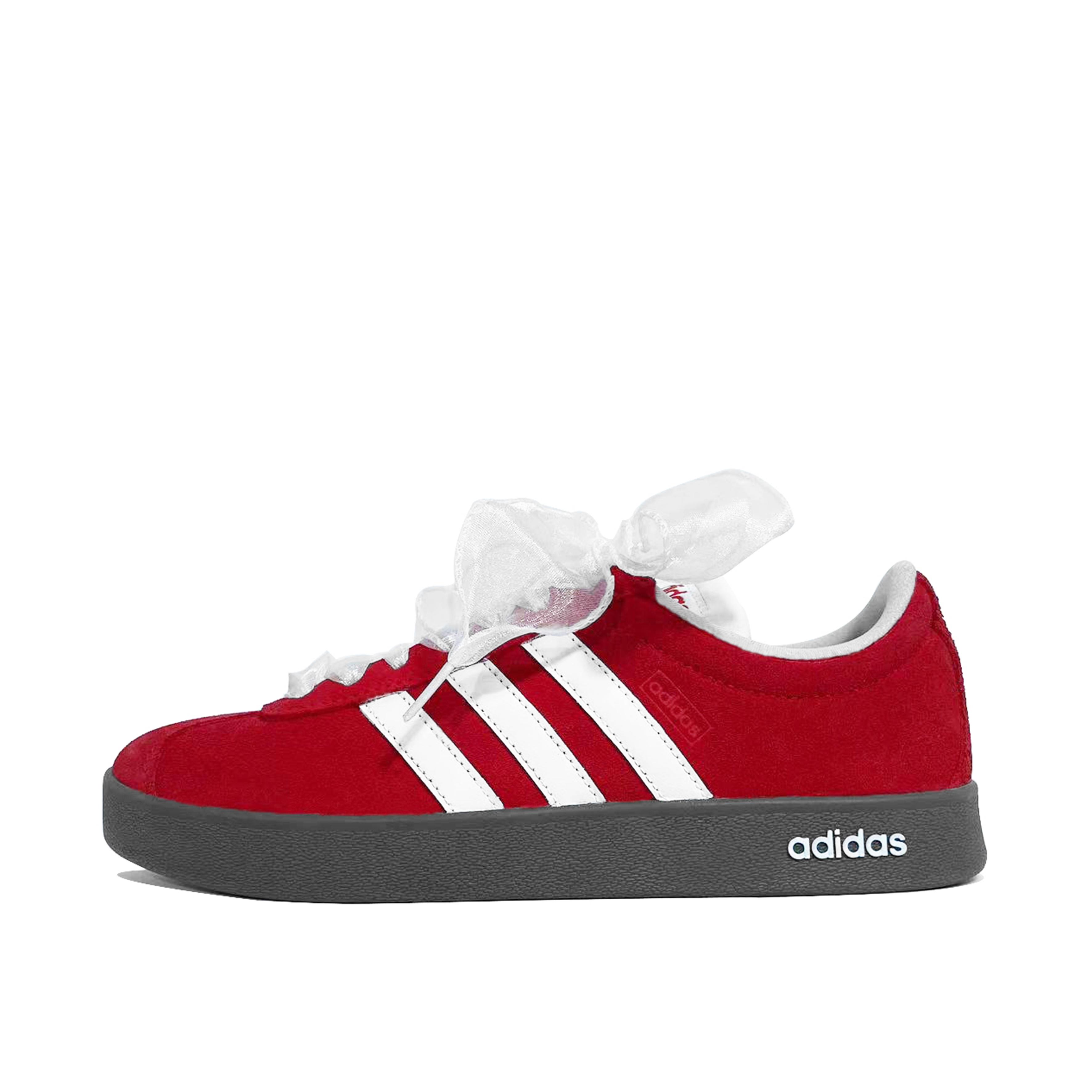 

Adidas VL COURT 2.0 Fiery Star Veil Coverage Quick Dry Lightweight Low top Skateboard Shoes Unisex Red White HQ1802(Team847-) 35⅔