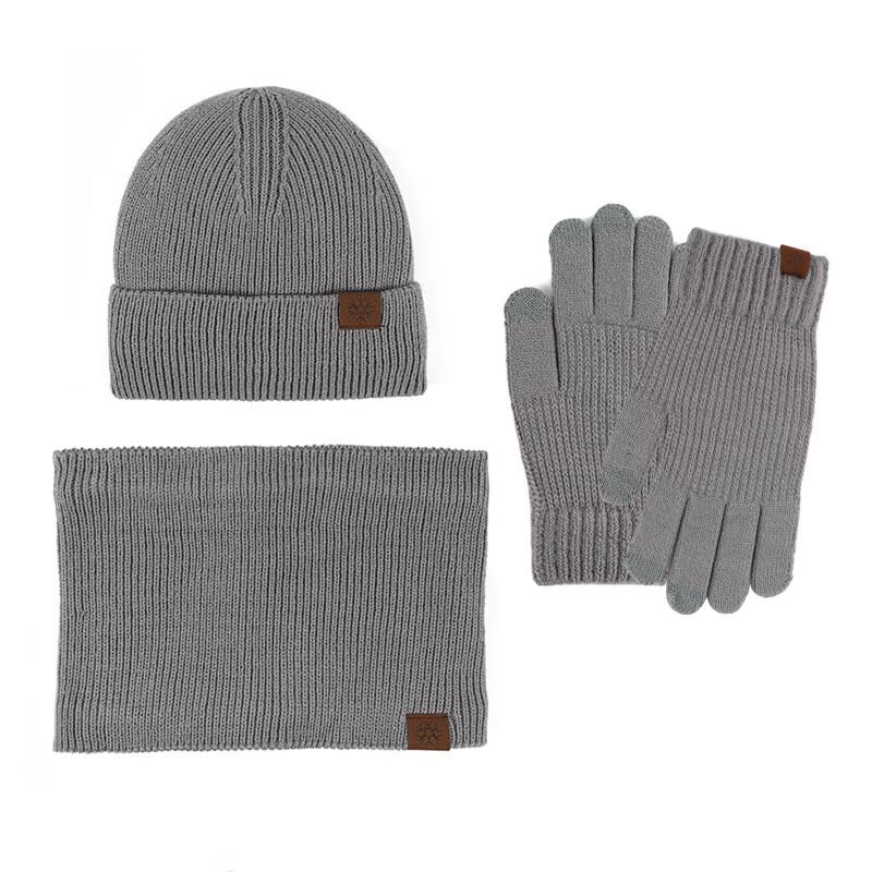 Ailan Huijia CH Fleece-Lined Winter Hat, Neck Warmer & Touchscreen Gloves Set