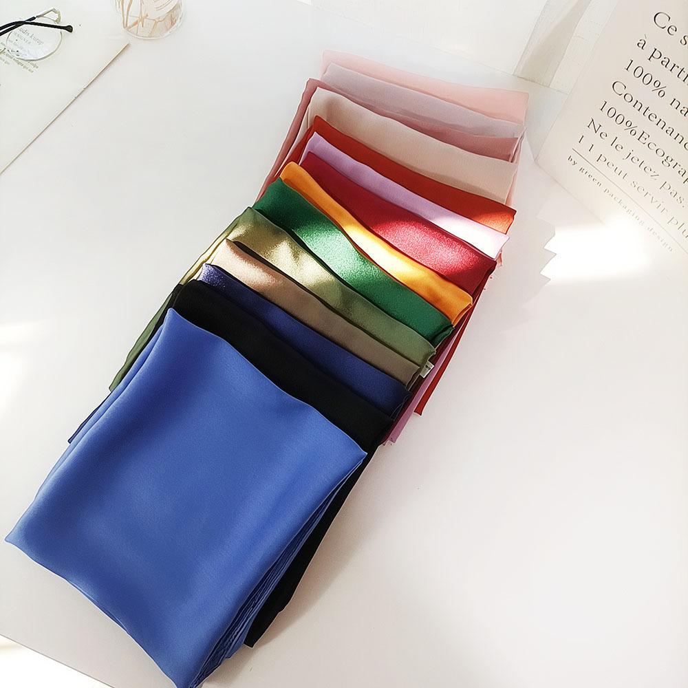 Fashion 70*70Cm Square Silk Scarf For Women Ladies Satin Neck Hair Tie Bandana Female Foulard Beach Stoles Hijab Scarves Pareo