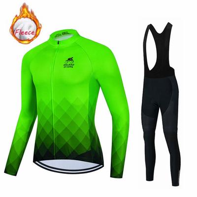 Cycling Suit Long Sleeve Cycling Suit Men's Tour De France Fleece Winter Cycling Suit 2026 Winter Fleece Warm Cycling Suit Set
