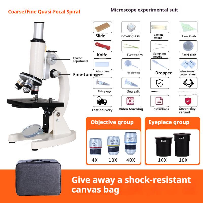 Optical Microscope for Primary and Secondary School Biology Science Popularization Teaching for Children