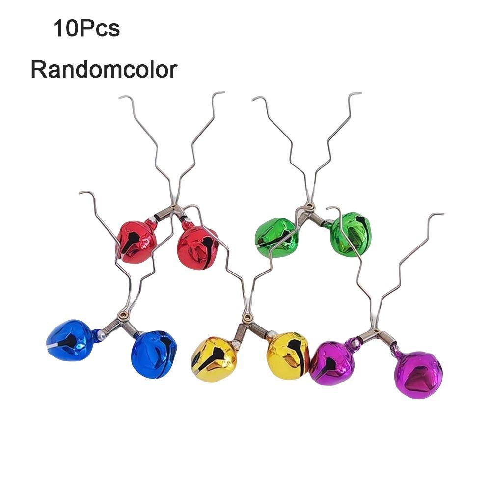 5/10Pcs Metal Clip-On Fishing Rod Bell Anti-Throwing Design Fishing Tackle Accessory  Night Fishing