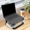 Doppeldeckiger Kunststoff-Laptopständer mit rutschfester und offener Luftstromstruktur für bessere Kühlung und Platzersparnis