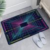 Cyberpunk-Gitter Rutschfeste Badezimmermatte - E-Sport-Stil Saugfähiger Eingangsteppich