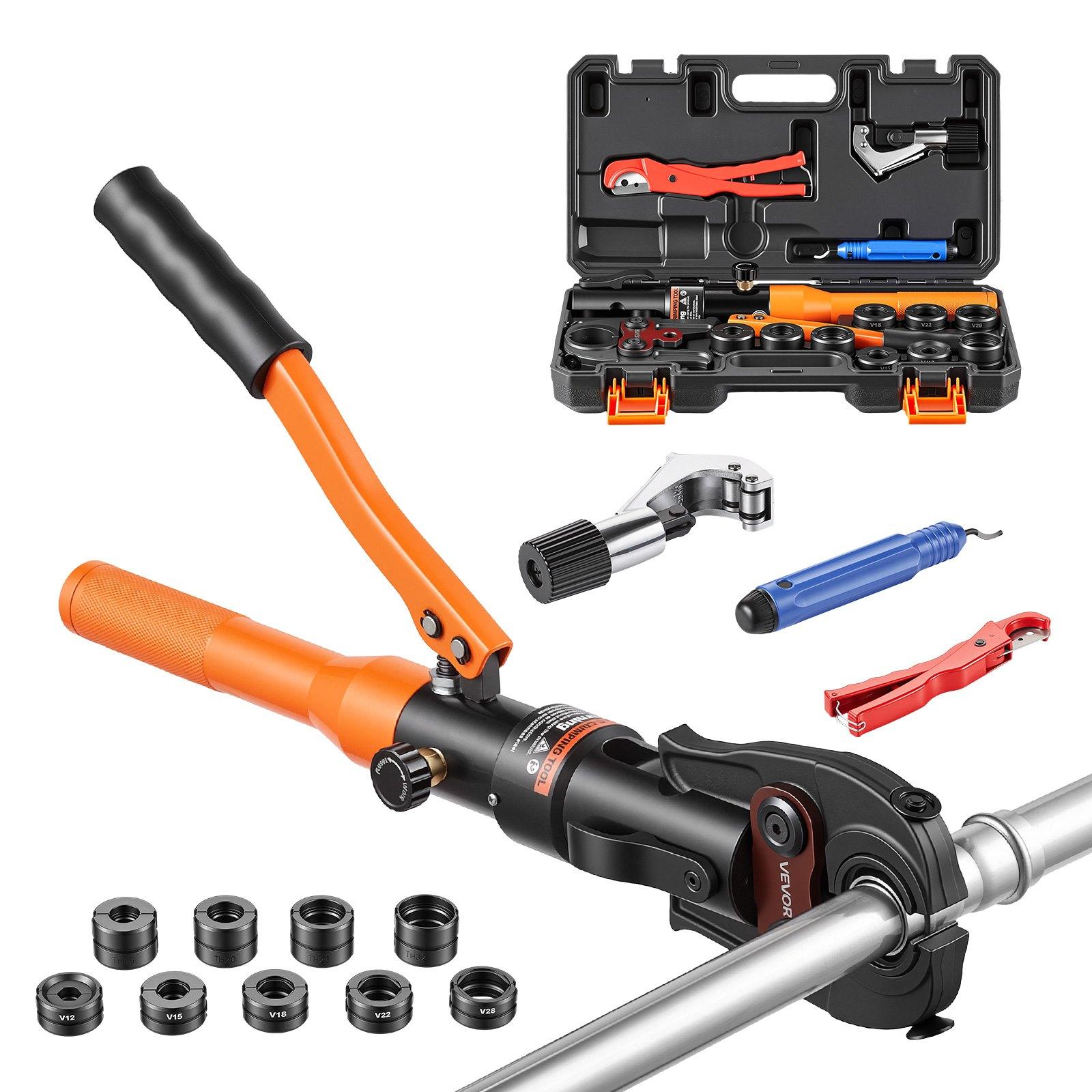 VEVOR Pipe Crimping Tool, Hydraulic Driven
