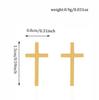 Stainless Steel Cross Stud Earrings - Fashion Jewelry