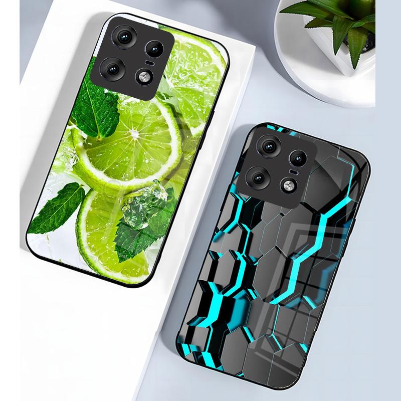 Luxury Tempered Glass Case For Motorola Edge 50 Pro Neo Fusion Ultra Phone Cover S50 X50 Ultra 5G Full Protective Shell Fundas