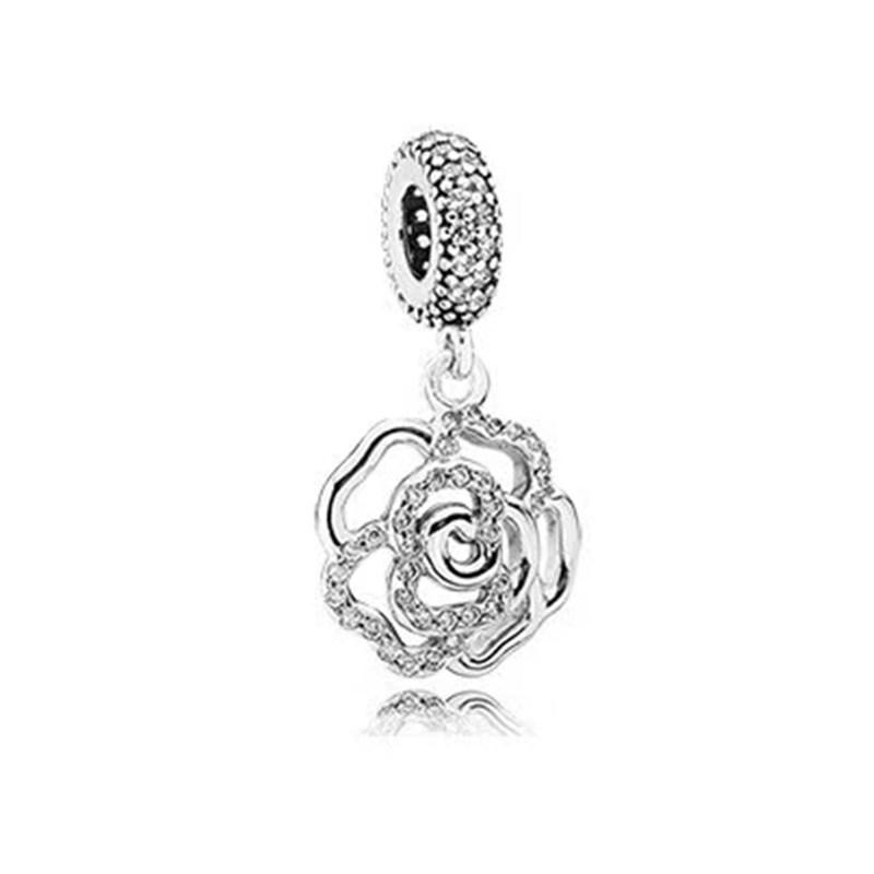 Star Heart Butterfly Lock Charm Bead Pendants for Original Snake Chain Silver Jewelry Gift