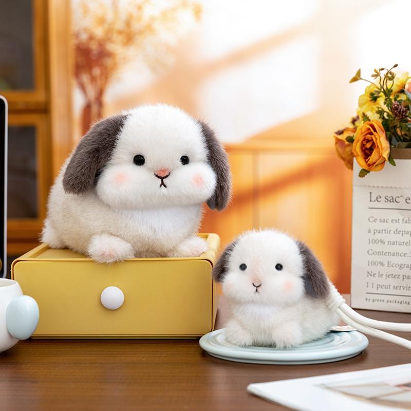 Simulation Rabbit Plush Toys Adorably Rabbit Stuffed Doll Home Decor Toys Kawaii Backpack Pendant Squishy Kid Doll Birthday Gift
