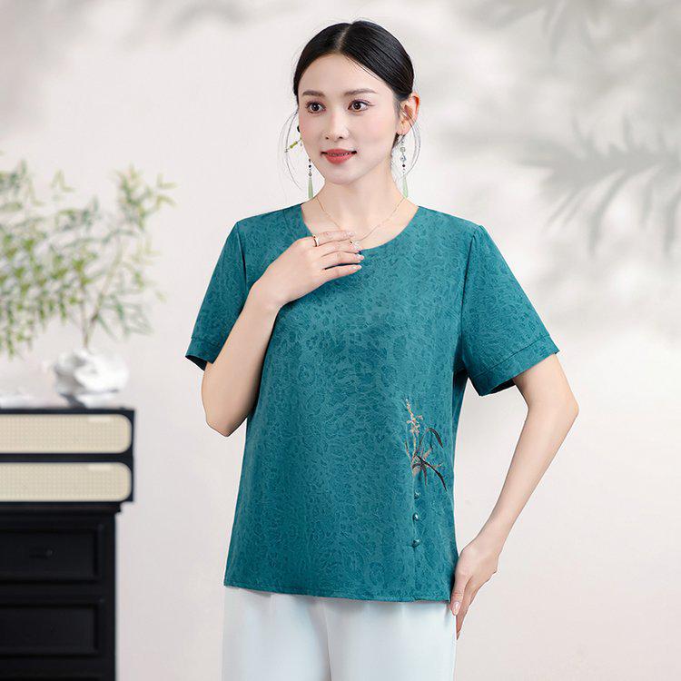 Women s Casual Summer Plus Size Round Neck Loose T-shirt 5XL