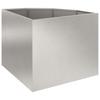 Corner Planter Silver 60 X 60 X 50 Cm Stainless Steel