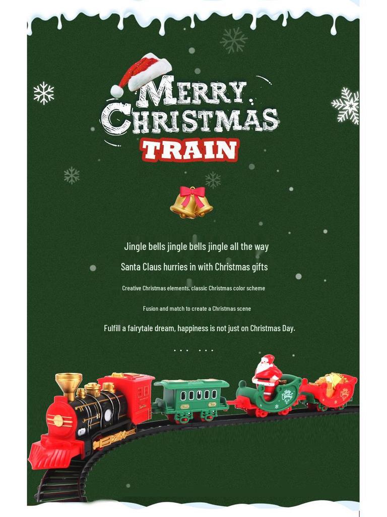 Mini Electric Christmas Train Toy for Kids - Simulation Track Car
