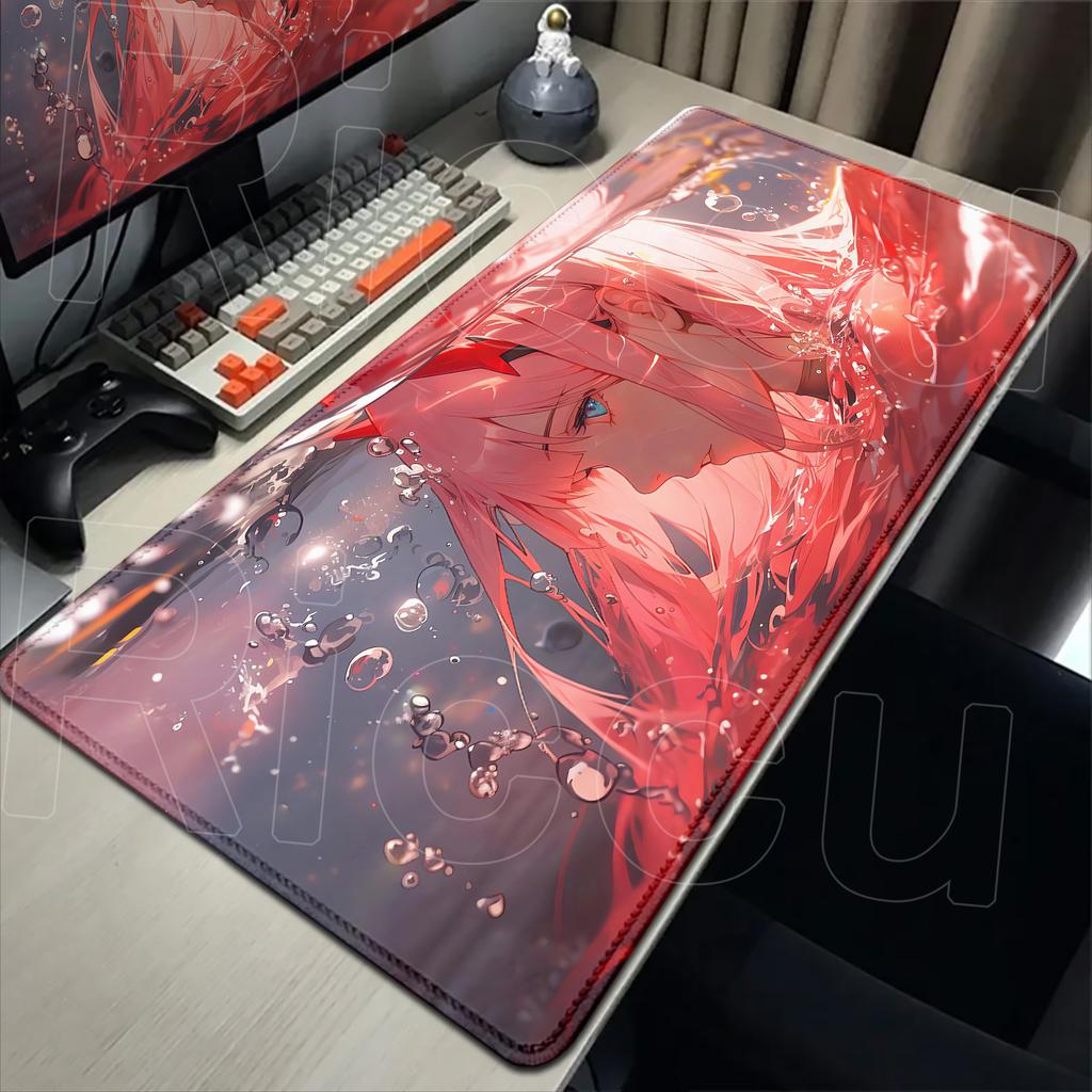 Large Gamer Mouse Mat Anime DARLING in the FRANXX Gaming Mouse Pad XXL Office Table Rubber Nonslip Rugs Zero Two Laptop Deskmat