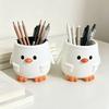 Chicken Shape Table Storage Box Flowerpot Pencil Container Cartoon Penguin Pen Holder  Bathroom