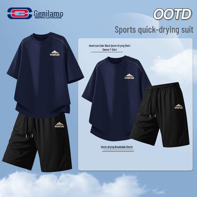 GENIOLAMODE Men's Summer Casual Sportswear Set